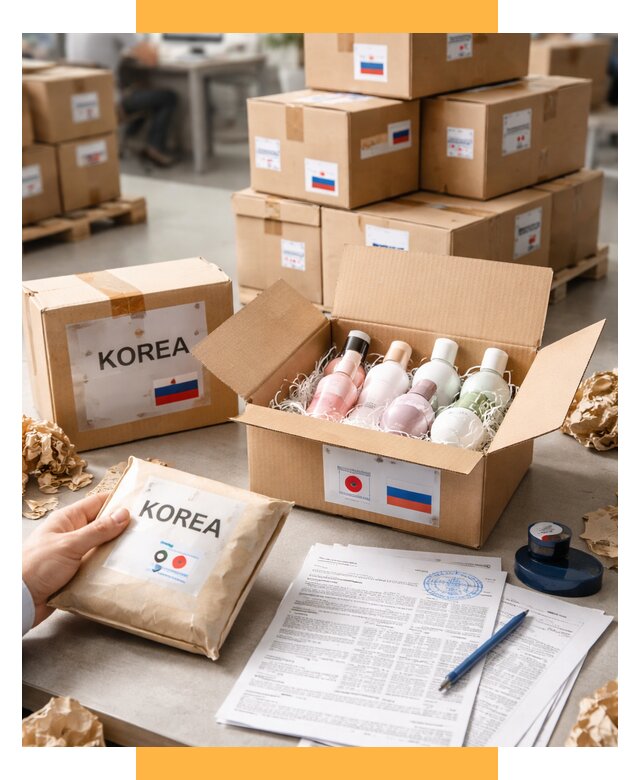 Доставка косметики из Кореи от 8835 р. под ключ | СетСервис-Брк
